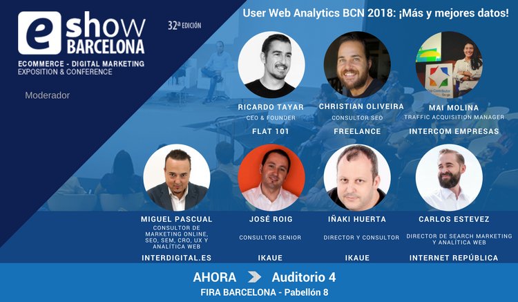 interdigitales's tweet photo. Hoy toca #userwebanalytics en @eshowesp A las 13:20 @kicoes nos hablará de #googletagmanager 📑 #eShowBCN18 https://t.co/qWGUxly3LN