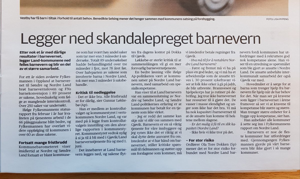 FKT_no's tweet photo. @KommunalRapport: Land-kommunene legger ned felles barnevern. Medlem av #kontrollutvalg tviler på at dette vil gi mer forsvarlig #barnevern Hele historien om Land barnevern blir fortalt på @FKT_no fagkonferanse 29-30 mai #fkt2018 https://t.co/HekxBj3W0I