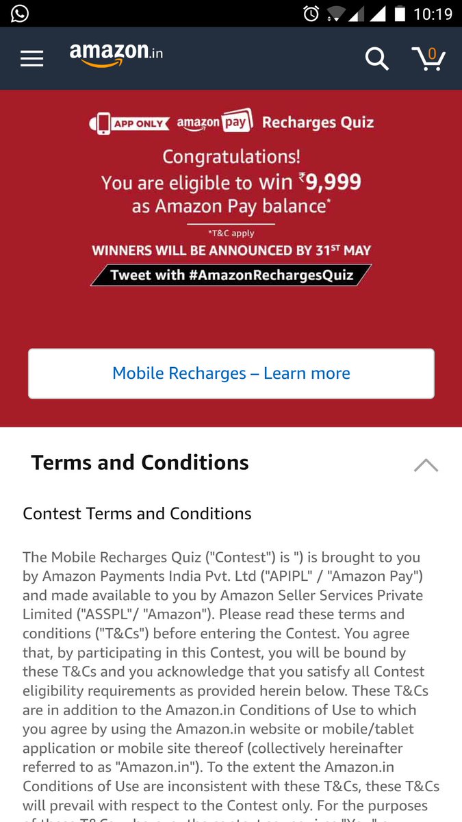 TushiJoy's tweet image. #AmazonRechargesQuiz #AmazonAppQuiz @amazonIN 

Fingers Crossed 🤞