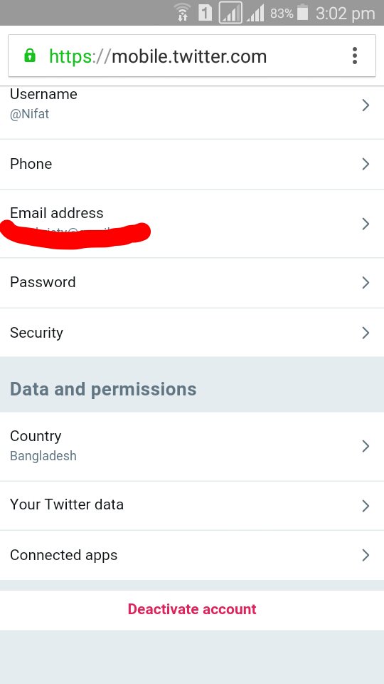 Nifat's tweet photo. since last night, constantly trying to #deactivate my twitter account but getting failed.. idk what's wrong with it.. this function isn't working 😭 #মেজাজটাই_খারাপ_হয়ে_গেলো https://t.co/vDiDBq3eKe