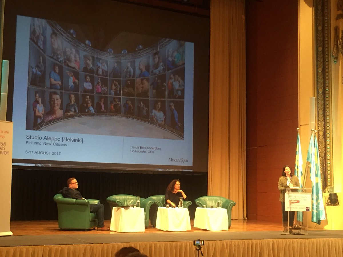EFAfestivals's tweet image. Discussing the impact of artistic projects in bringing together citizens and common European heritage, Ceyda Berk-Söderblom, Director at MiklagardArts and Geert Cochez @geertcochez, Deputy CEO of @visitbrussels is our second pair of speakers #AFS2018 #EuropeForCulture