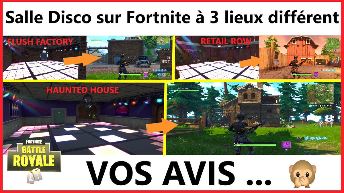Symghostt's tweet photo. Salle de discothèque à 3 endroits différent dans Fortnite !

#FortniteBattleRoyale #FortniteFr #FortniteBR #Fortnitemobile #fortnitedance #fortnitefunny #Fun #YouTube #youtubegaming #Youtuber #YouTubeReturnsJealousyViews #gamingmemes #GamerGate #gaming #gamingpc #PS4 #Xbox #gamer https://t.co/hW065gH6wc