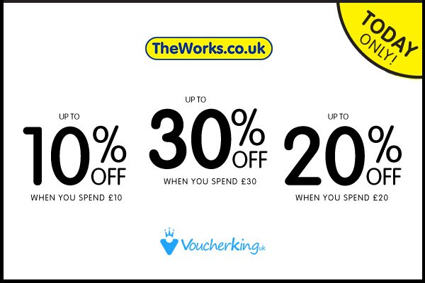 voucherking's tweet photo. 30% Off Over £30 Only at @TheWorksStores 
Grab this Offer and Get Your Code Now!!
Click Here >>> https://t.co/Z9m4lVxXr1 https://t.co/jMutaDmLTx