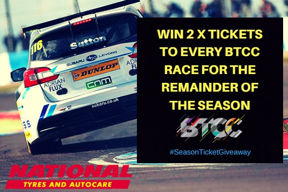 #WIN 2 WEEKEND #TICKETS TO EVERY #BTCC RACE FOR THE REMAINDER OF THE SEASON.
#LIKE, #RT and #FOLLOW to enter.
#Freebie #Giveaway #Competition #Comp #Free #SeasonTicketGiveaway #TicketGiveaway #ThursdayThoughts #FreebieFriday