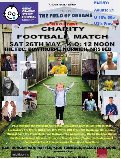 TreWhyte's tweet image. Me and @kye969  are proud and excited to be taking part in this charity football match great cause 🙌🏽 #Gosh #TeamLexi-Alayah