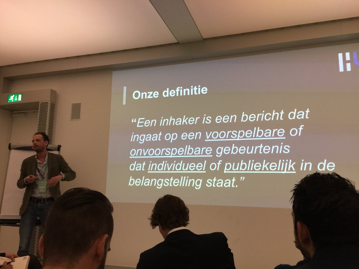 nwedler's tweet photo. Wat is nu de definitie van een inhaker? Volgens Thijs Waardenburg @HU_Utrecht #ste18 https://t.co/e08CcWQRMd