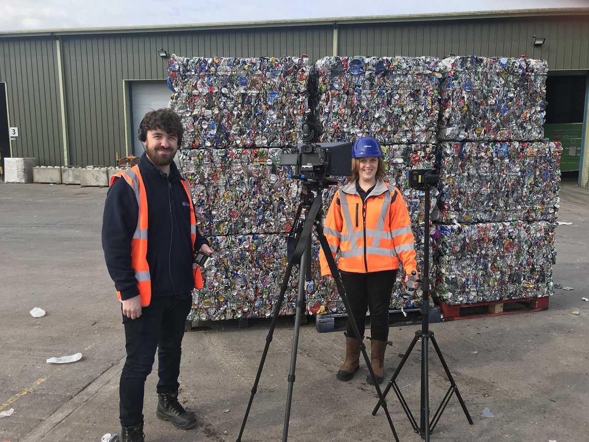 We’re busy filming in @eastdevon for our new recycling staff induction programme, using our make shift studio thanks to our very accommodating team on site #gettingitrightfirsttime #teamwork #recycle