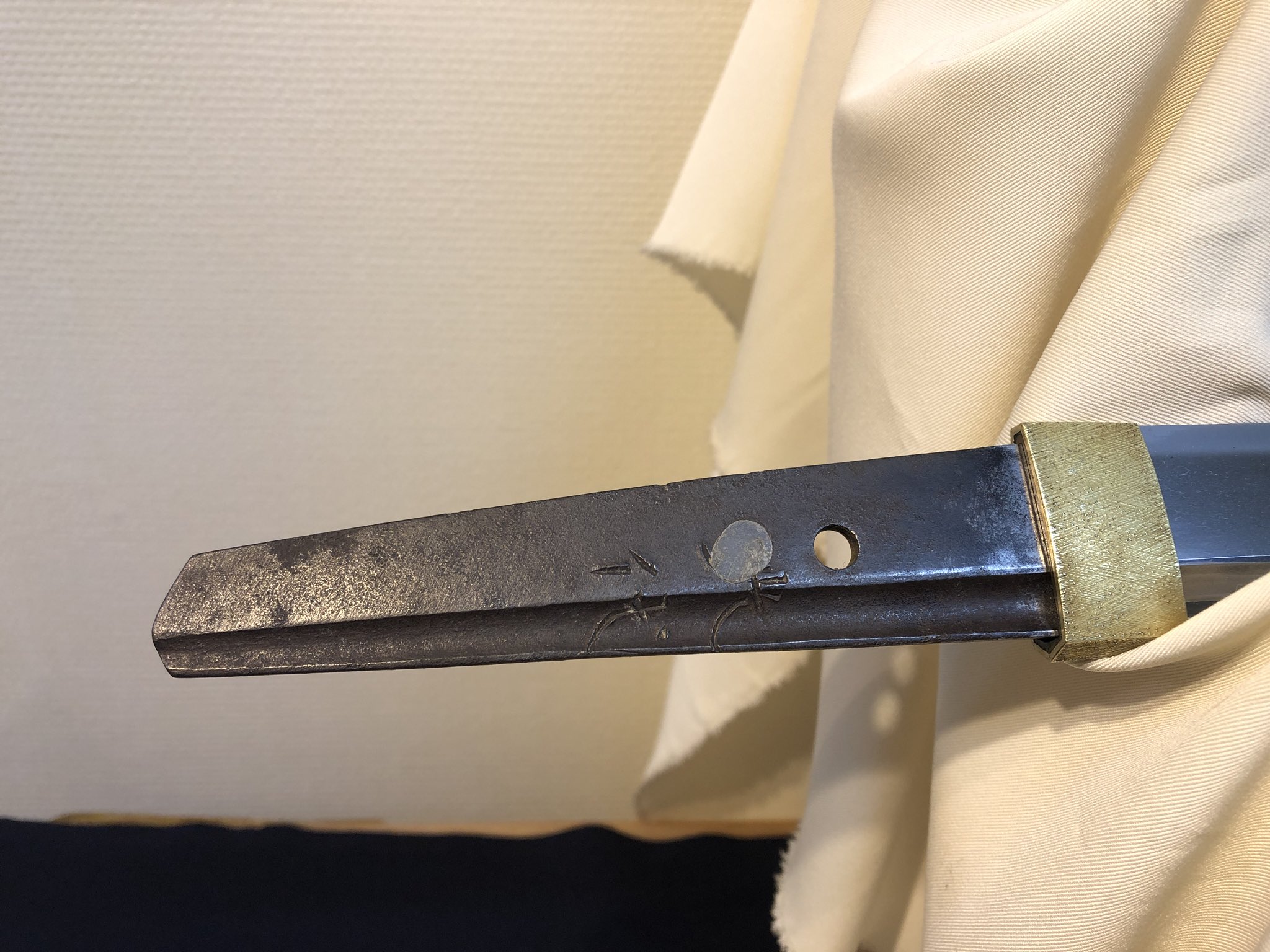 平成名刀会 柳生連也斎の鬼包丁を作刀した 秦光代 の脇指 一尺八寸三分 保存鑑定書付 が入荷しました