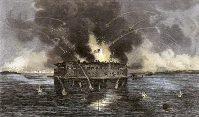 werehist's tweet photo. Decades of tensions (nearly all of which can be traced back to slavery) between North & South boiled over #OnThisDay 157 yrs ago as Confederate forces fired on Fort Sumter and began the Civil War. Over next 4 yrs, 700,000 died and slavery was abolished. #civilwar #ftsumter https://t.co/AcNHqpVTRo