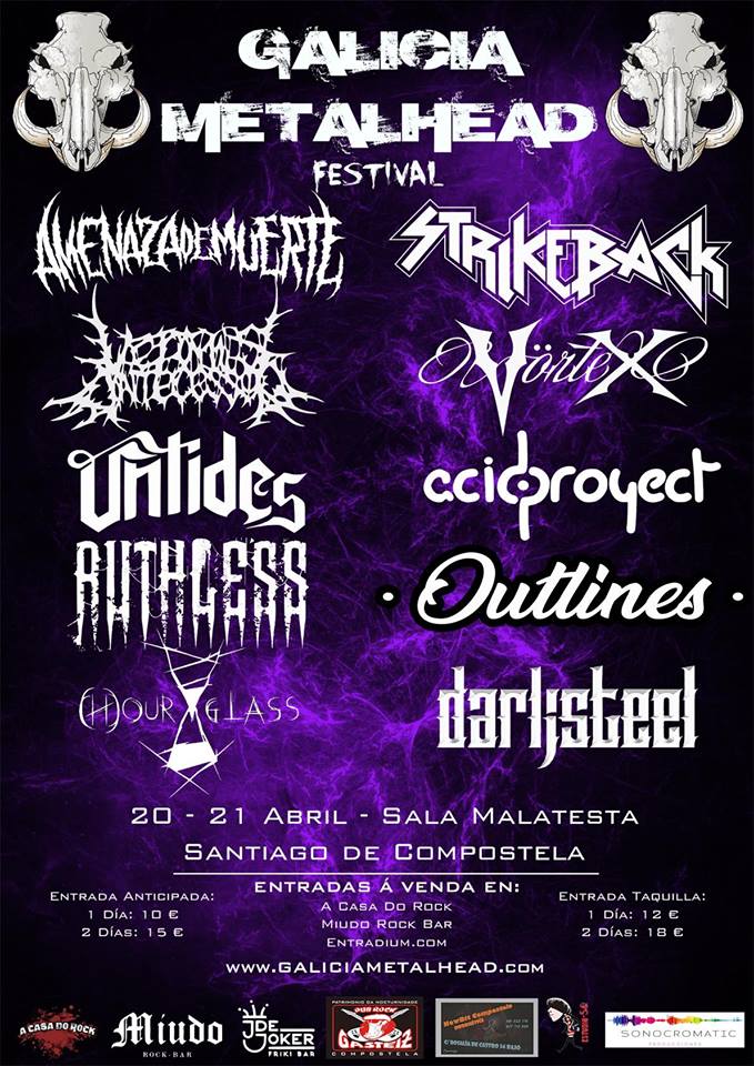 ¡Cartel completo del Galicia Metalhead Festival!

El próximo sábado 21 de abril estaremos en la Sala Malatesta de Santiago formando parte de este espectacular festival 100% gallego.

Os esperamos!
