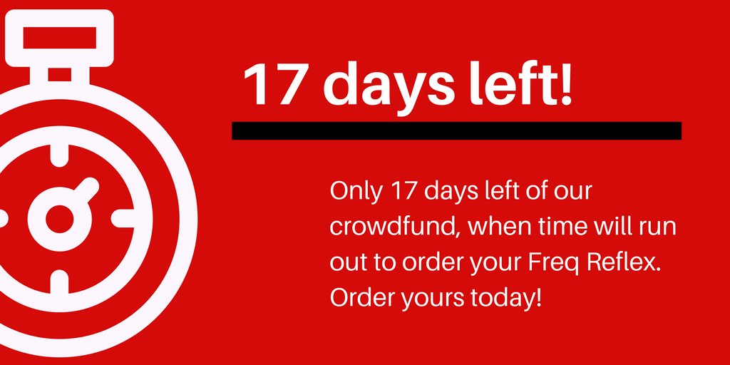 SpeedFreq1's tweet photo. Time is running out for the #FreqReflex #Crowdfunding on #Indiegogo Order yours now, before it's too late: https://t.co/2CuFgAYnLt https://t.co/pWTcH6TmGn