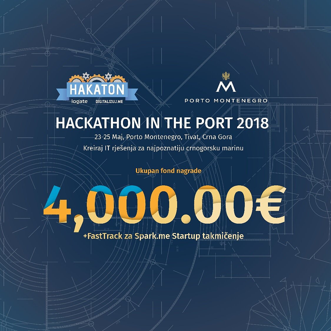 Prijave za šesti po redu Hakaton su zvanično otvorene! 
Vrijeme je da okupiš svoju ekipu i prijaviš se za najveći Hakaton u regionu! Ove godine kodiramo u najpoznatijoj crnogorskoj marini Porto Montenegro, u periodu od 23-25. maja.
Registruj se na hakaton.me