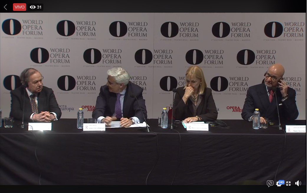 Teatro_Real's tweet image. 🔴 Join us live now for the #WorldOperaForum Press conference with Nicholas Payne (Director of @Operaeuropa), Marc Scorca (President of @OPERAAmerica), María Victoria Alcaraz (President of @OLA_opera and Ignacio García-Belenguer (CEO of Teatro Real)! facebook.com/teatroreal/vid…
