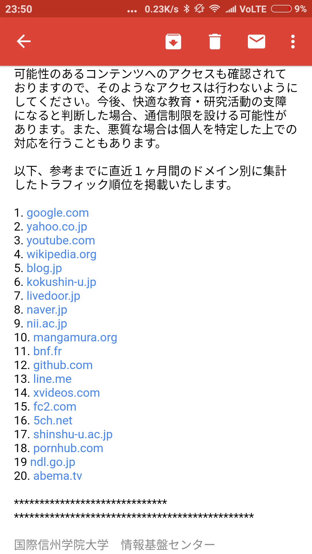 漫画とエロは強しｗ大学が学内のWiFiの使用状況を公表した結果ｗｗｗ