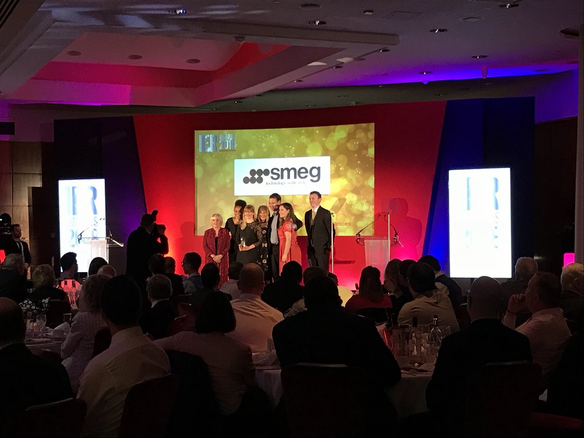 IERAwards's tweet photo. Moving on, @SmegUK has clinched the double by taking home the Best Training Award in Small Domestic Appliances! #WellDone #IERAwards2018 https://t.co/mzwjFanxoX