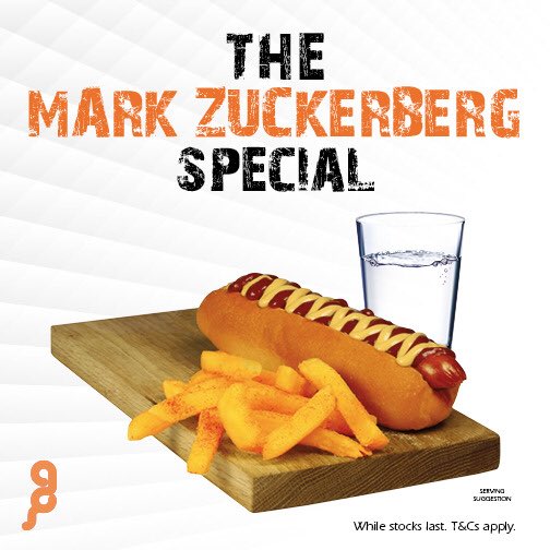 epicstrange's tweet photo. Got to get your water dog #sausagesaloon #markzuckerberg https://t.co/us0g2T5M3J