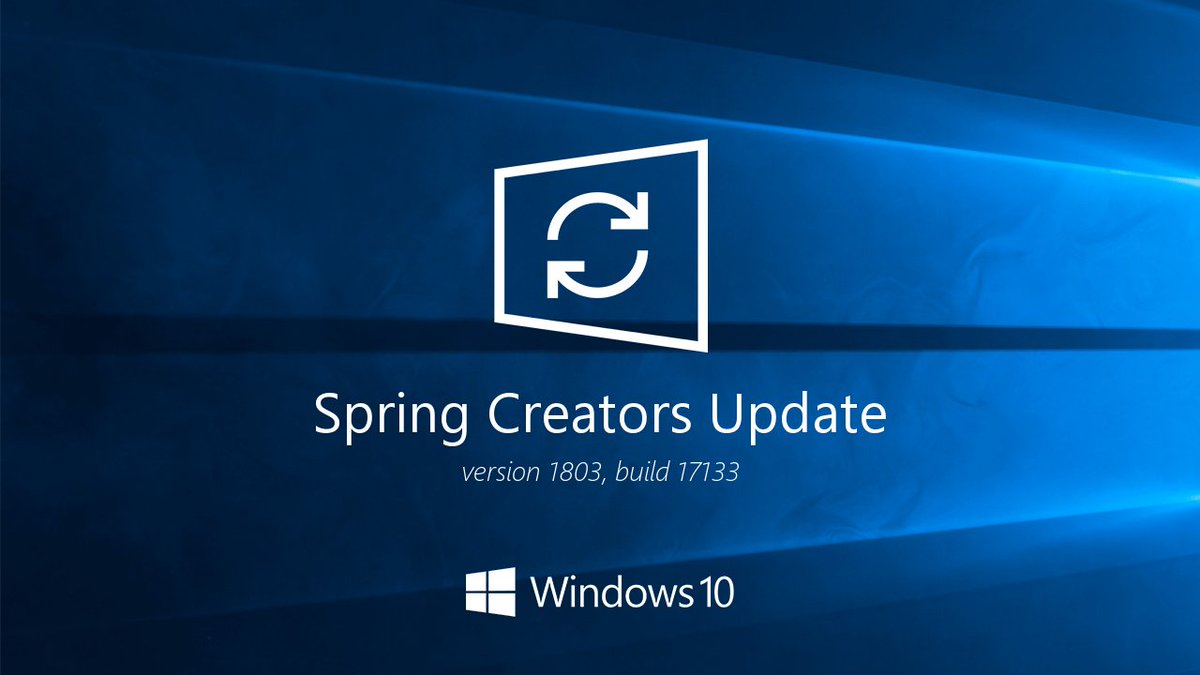Technoblogyweb's tweet image. Download and install Windows 10 Spring Creators Update (version #1803)

For more details: is.gd/WBjhb5

The  Windows 10 Spring Creators (version #1803 ) or &quot;Windows 10 Spring Creators Update&quot; update is avai ...

#SpringUpdates #Windows10