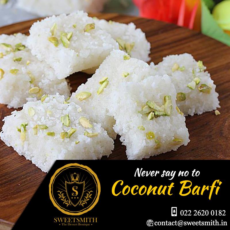 sweitsmith's tweet photo. Never say no to Coconut Barfi at Sweetsmith.
Visit us @Moongipa Arcade, Ganesh Chowk, D. N. Nagar, Andheri West 400053 Mumbai, Maharashtra
#coconutbarfi #SweetSmith
#Desserts #dessertshop #deliciousdesserts #dessertshopinandheri #mumbai #sweet #eatdessert #happiness #food #eat https://t.co/b0U26WLYQg