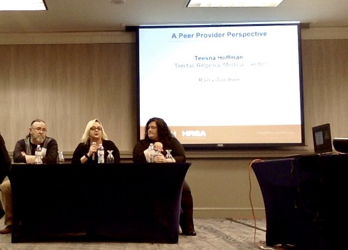 mlzz101's tweet image. @PTHPA Certified Peer Specialist Rana Gardner presenting the peer provider perspective @samhsagov Primary and Behavioral Health Integrated Care Conference