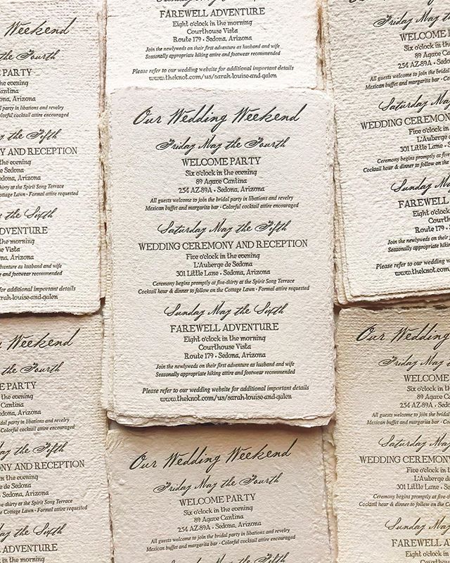 AEPrintStudio's tweet photo. Give your guests a tactile experience with #artisan #handmadepaper. This organic&natural approach is perfect for a wedding in #Sedona! ๐ #annelizabethprintstudio #destinationwedding #customweddinginvitation #invitations #wedding #papergoods #printstudio #weddingdetails https://t.co/GjqCaOwGPJ