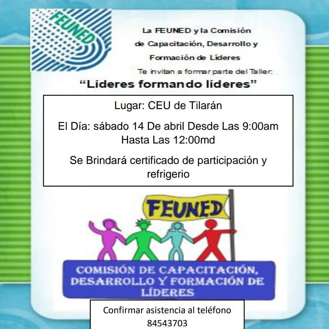 FEUNED_CR's tweet photo. #FEUNED
#LÍDERES
#Upública
#12Abr https://t.co/UGBqP2xyJY