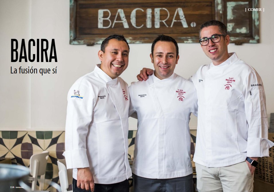 "Bacira. La fusión que sí" nos encanta el artículo publicado en la revista digital <a href="/EMNMmag/">Es Madrid no Madriz</a> del mes de abril (pag 114). ¡Muchas gracias! #bacirapress issuu.com/esmadridnomadr…