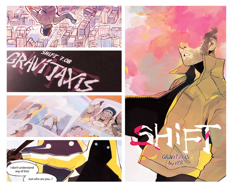 hey guys! 
I self-published a short comic, SHIFT: Gravitaxis. SHIFT is a planned cycle of short stories about Daniel & the strange things that happen to him. Gravitaxis is the first short of the series. You can buy a copy of this book in my tictail store: https://t.co/ZcCbBDOMo7 