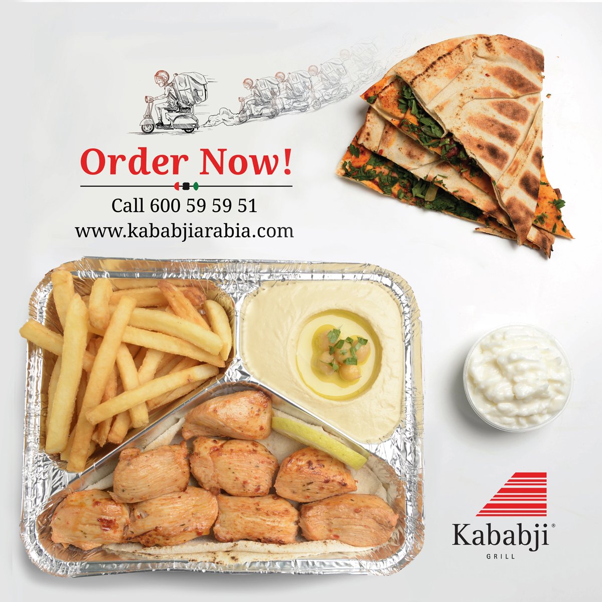 No time to get #authentic Lebanese on-the-go? We'll #deliver to your doorstep. call 600 59 59 51 or order via kababjiarabia.com
#UAE #Dubai #Zomato #DubaiFood