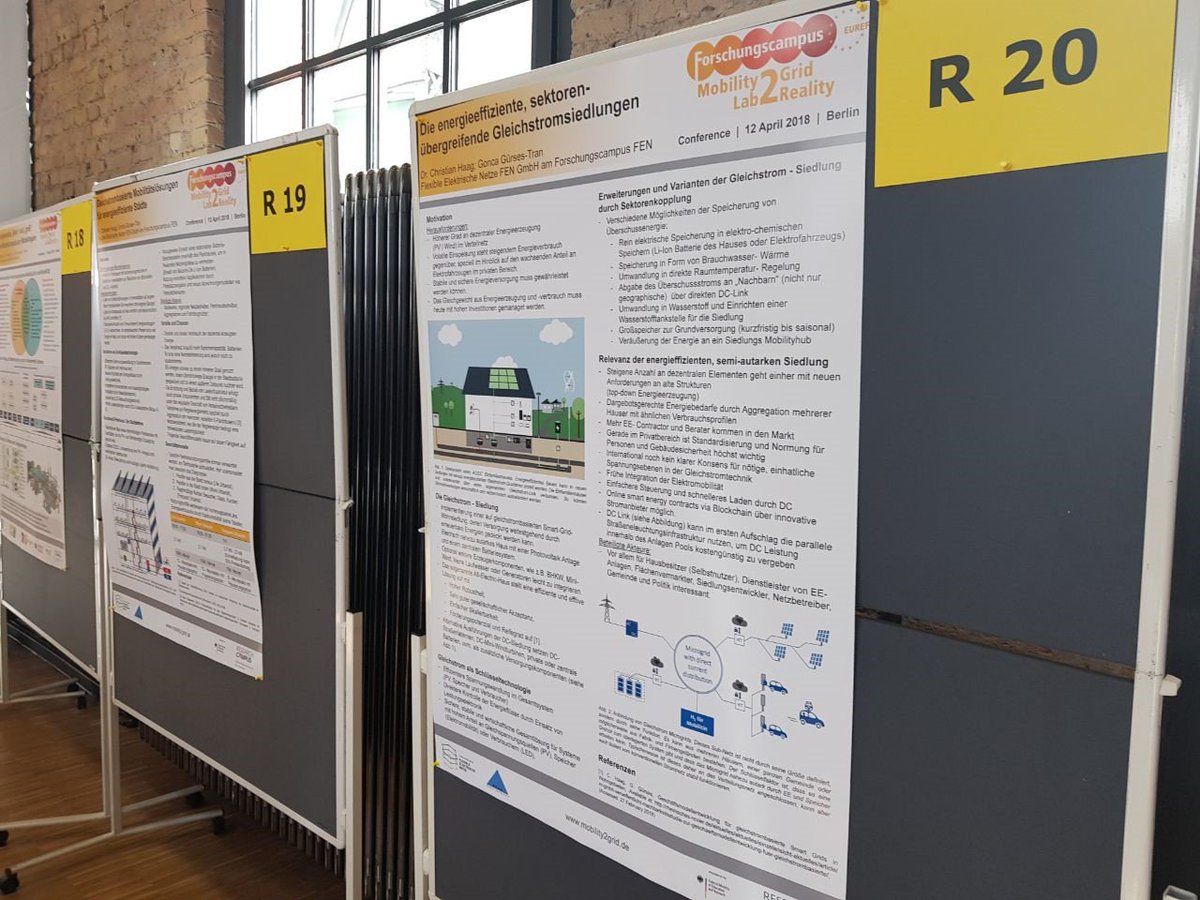 FEN Research Campus at @mobility2grid conference in Berlin. mobility2grid.de/konferenz/