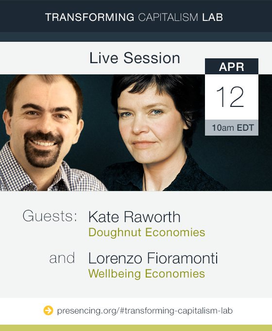 rethinkecon's tweet image. Tune in for the Presencing Institute's Transforming Capitalism Lab in just over 2 hours! Featuring @KateRaworth as a guest #TransformingCapitalism #ulab #economics web.mit.edu/webcast/15.671… …
