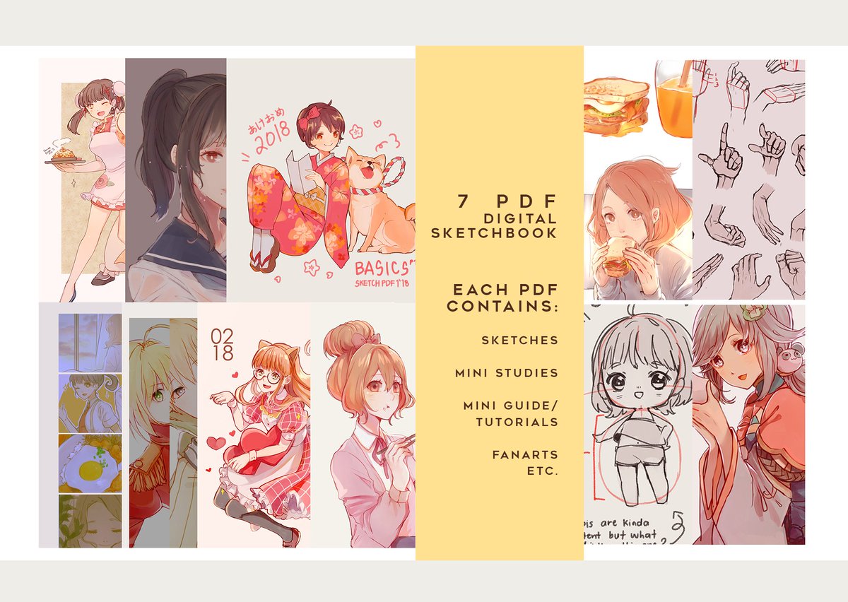 ✨Collection 1 of Digital Sketchbook  is now available on Gumroad ✨

More details ▶️https://t.co/Dsh08R8ZiJ◀️
Thank you so much for the support!! ILY 