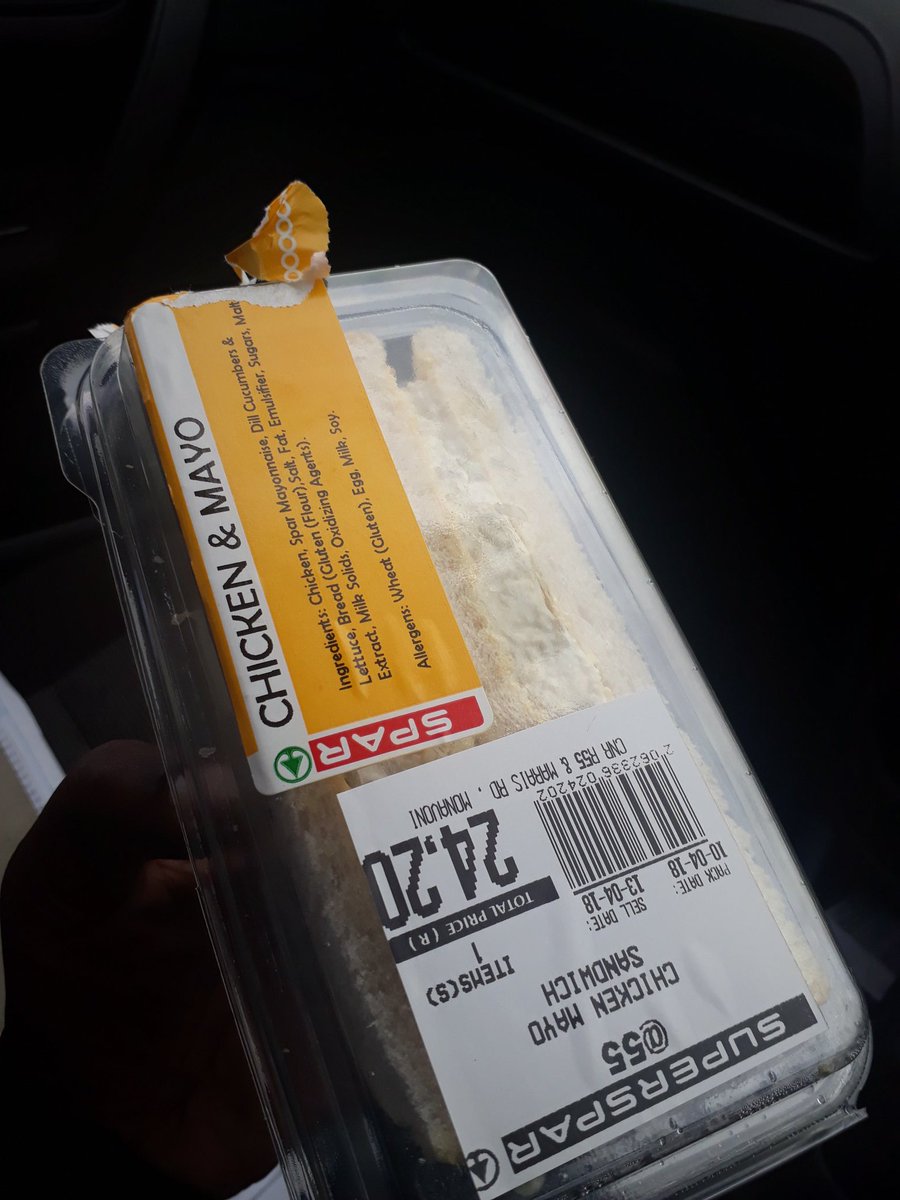 SifuWisdom's tweet photo. Mall@R55 Super SPAR selling mouldy sandwiches https://t.co/kNQEZsKdaF