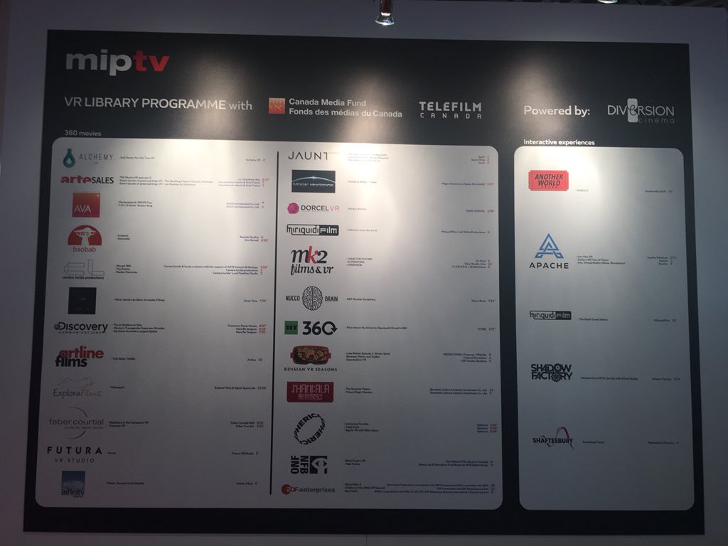 spherica_com's tweet photo. Thank you, @mip and @diversioncinema for putting a spotlight on #VR content at #MIPTV this year and building international market for #VR content. We were happy to showcase our content to distributors from around the globe #MIPTV2018 #VRLibrary #InnovationHub https://t.co/8VXCi5ktQu