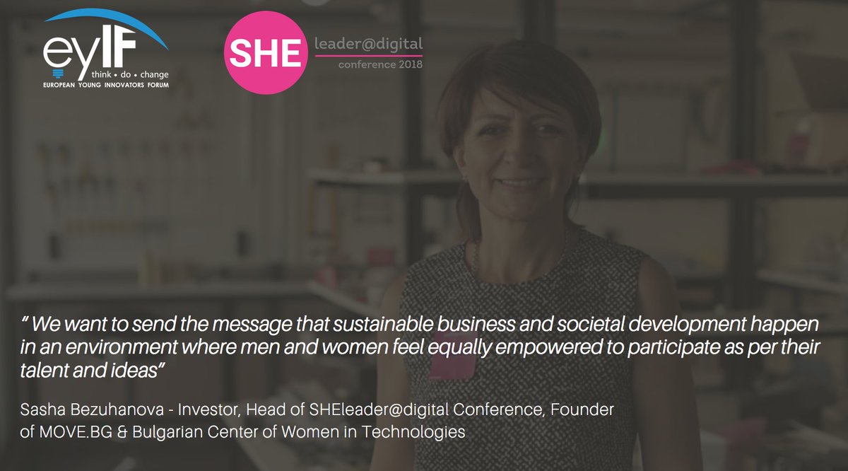 EYIF's tweet photo. EYIF is watching #LIVE RIGHT NOW the @sheleaderconf in #Bulgaria.
We are happy to see so much energy and determination to #bridgethegap in #tech! Join us and watch online to get inspired ➡️ https://t.co/55S1zPi46C … #SHEleader #ImpactwithFemininity https://t.co/nnLagnQqxt