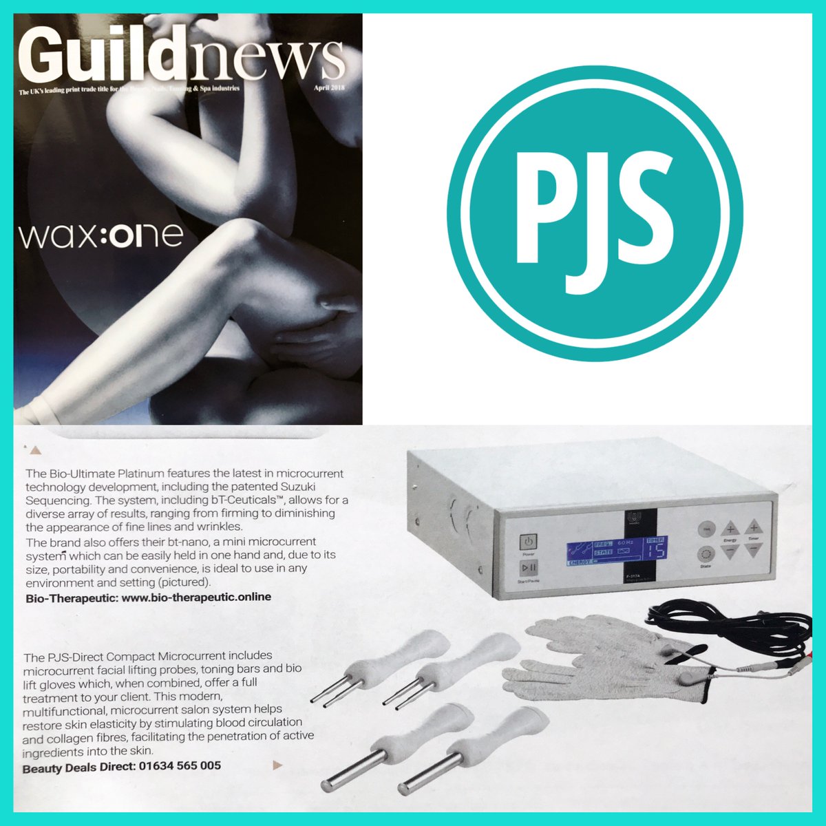 PJS_BeautySalon's tweet photo. In the latest edition of Guild News,
Our Compact Micro Current - In the latest edition of @GuildNewsBeauty https://t.co/vbo6IfEVKc
#microcurrent #microcurrentmachine #facialmachine #beautysalonequipment #beautymachines #guildnews #guildnewsmagazine https://t.co/emSbeeH0Xc