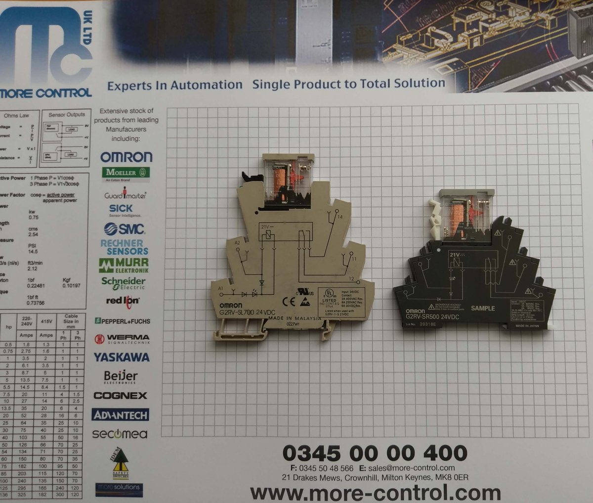 Great news! We’re using the new low profile @OMRON #G2RV-SR500 #relays, the push in #terminals really help with speedy #wiring.