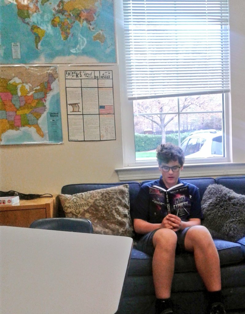 teachnadav's tweet photo. The Will to read. #NationalLibraryWeek #LibrariesTransform @CanterburyGso https://t.co/0FKfYxyAjJ
