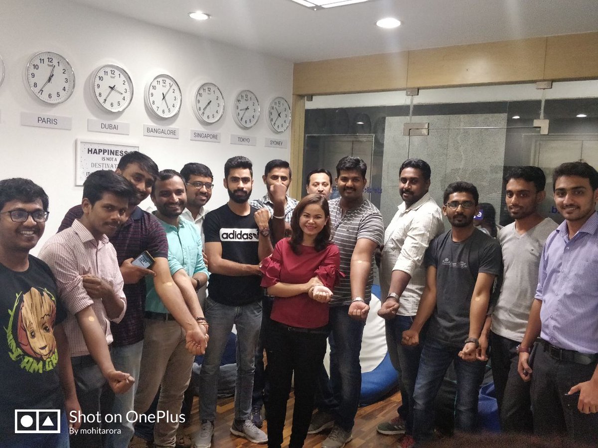 Tech_Chefs's tweet photo. A Noble Act from our TechChefs peeps by donating precious natural resource of all - "BLOOD".
#blooddonation #GiveBlood #blooddrive #donateblood #nobleact #BeingHuman https://t.co/S8cFq2zfeh