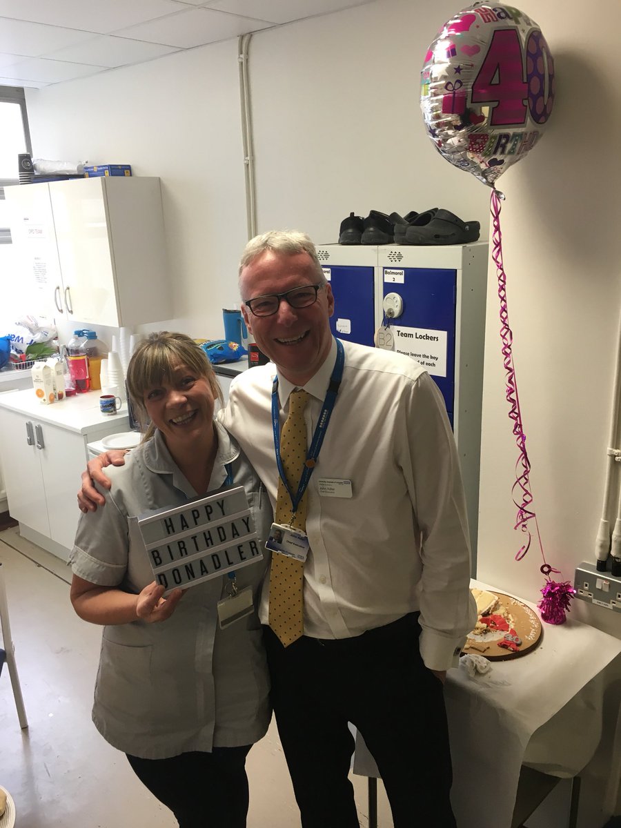 Happy Birthday 40th Donna aka “Don-Adler” thank you to the REAL John Adler visiting us in outpatients @Leic_hospital on this special day! #uhloutpatients #notjustoutpatients #team