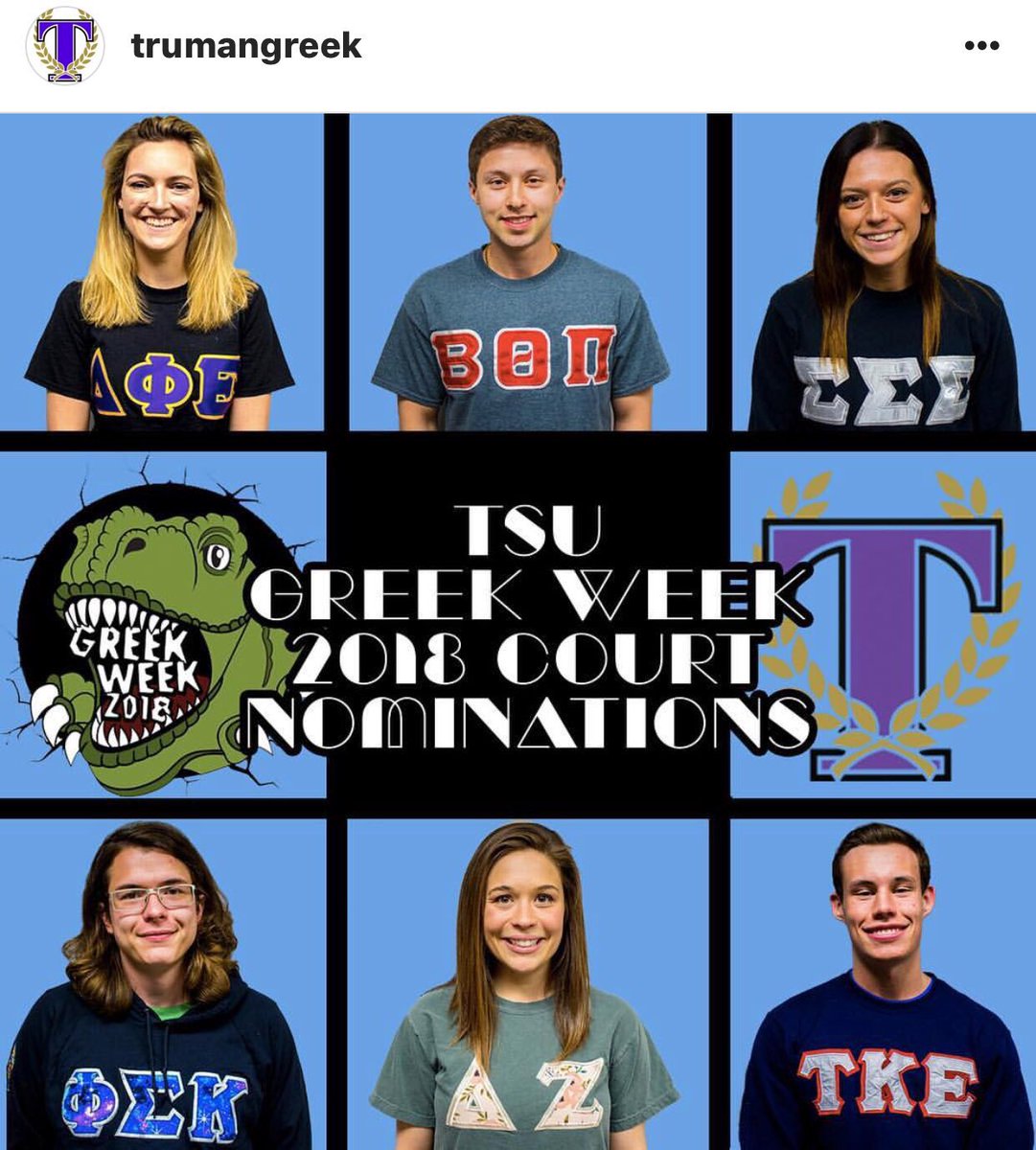 Today is the last day to vote for court. Who do you want to win? Voting stops at 4pm today so go to the Greek Week Website and select YOUR 2018 Greeks Before Time Court before it is too late!