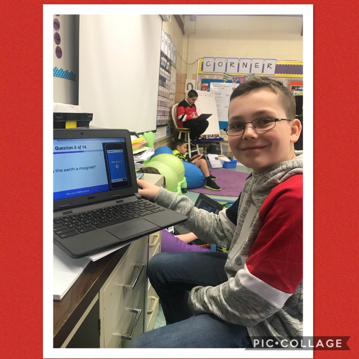 This SuperKid is showing me his 14 Question @GetKahoot he created all about nature all on his own! He used information from a nature magazine he read the other day ☺️ #AlwaysCreating #AlwaysLearning @CatenaColts @jjcbennett @CatenaPrincipal