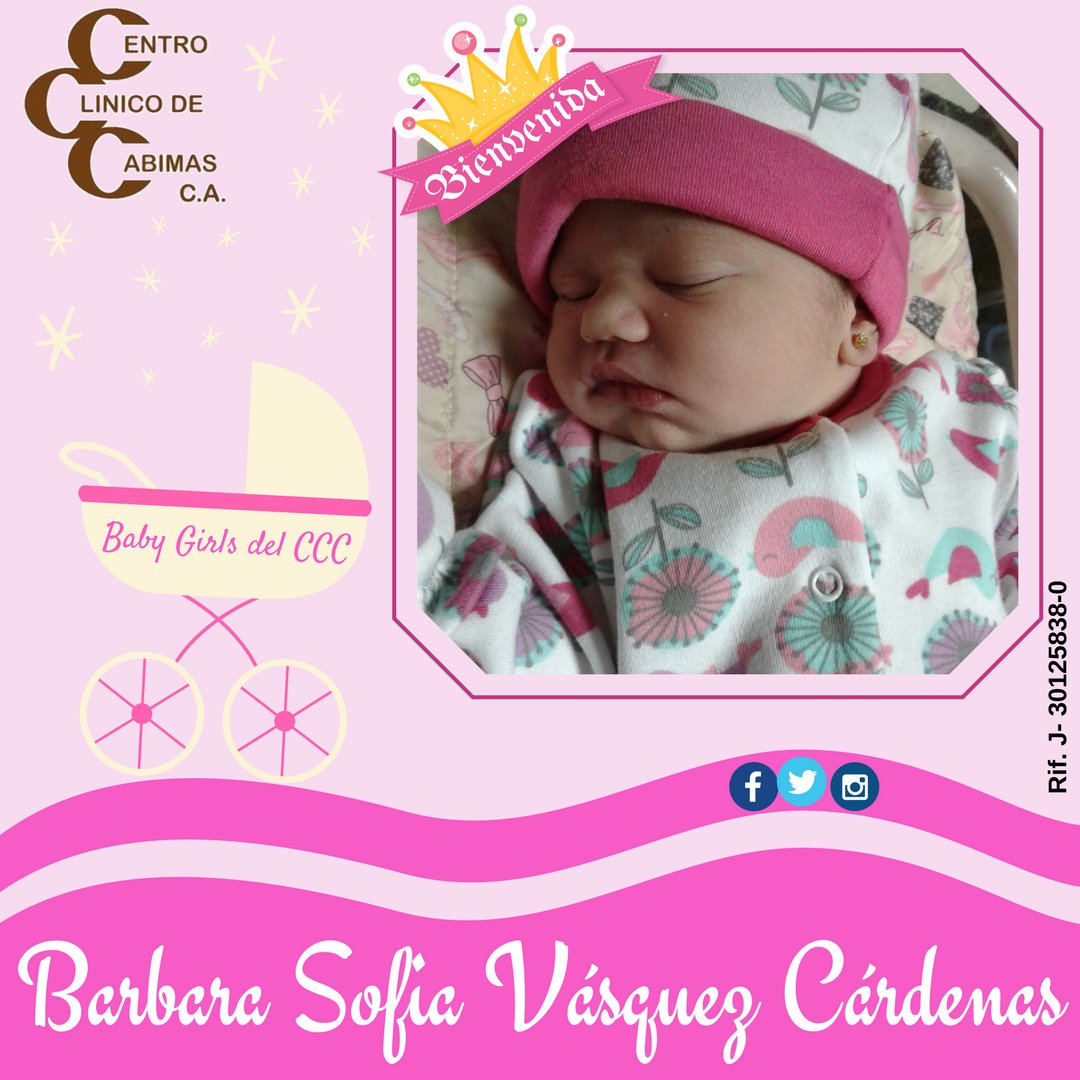 CLINICOCABIMAS's tweet photo. Bienvenida esta Princesa que forma parte de los #NuevosBabysDelCCC.
#NacioEl10DeAbril
#MilesDeBendiciones
#SomosCCC
#SuAlternativaEnSalud https://t.co/SEKcQSFflG