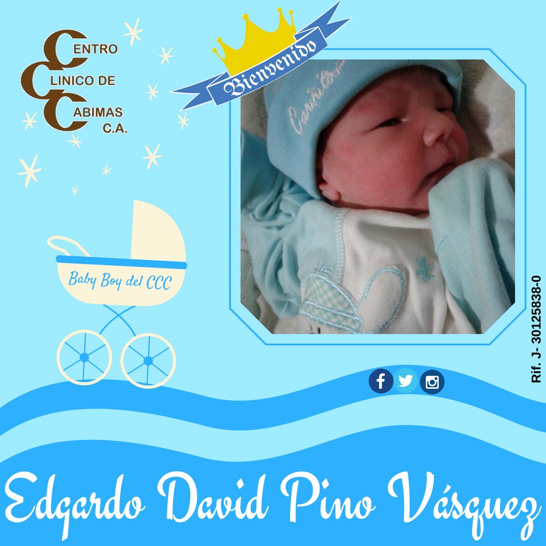 CLINICOCABIMAS's tweet photo. Bienvenido este Príncipe que forma parte de los #NuevosBabysDelCCC.
#NacioEl10DeAbril
#MilesDeBendiciones
#SomosCCC
#SuAlternativaEnSalud https://t.co/WIv4DiUotj