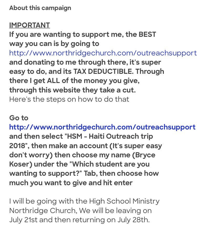 MichiganMeteor's tweet photo. HEEEYYYY EVERYBODY, the Michigan Meteor is going to go on a mission trip to Haiti and I would LOVE IT, if you’d be willing to help support and help get there. You can buy a shirt or just DONATE!!!!
Go to https://t.co/SvIj5QYUEw                 (It’s in my bio).     THANKS!!!! https://t.co/TkmvCt4u6w