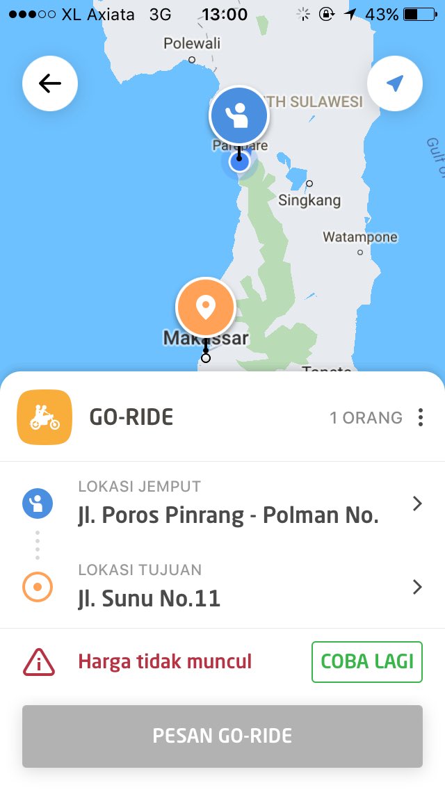 Bundcorp's tweet photo. Saya memang orang kampung, tapi tolong pihak @gojekindonesia @GrabSG jangan tebang pilih dalam menerima orderan, tidak memandang status sosial kami sebagai orang yang tinggal dikampung!!! apakah mereka yang berdasi saja yang bisa menikmati aplikasi anda?!!! https://t.co/srOeJKJpUT