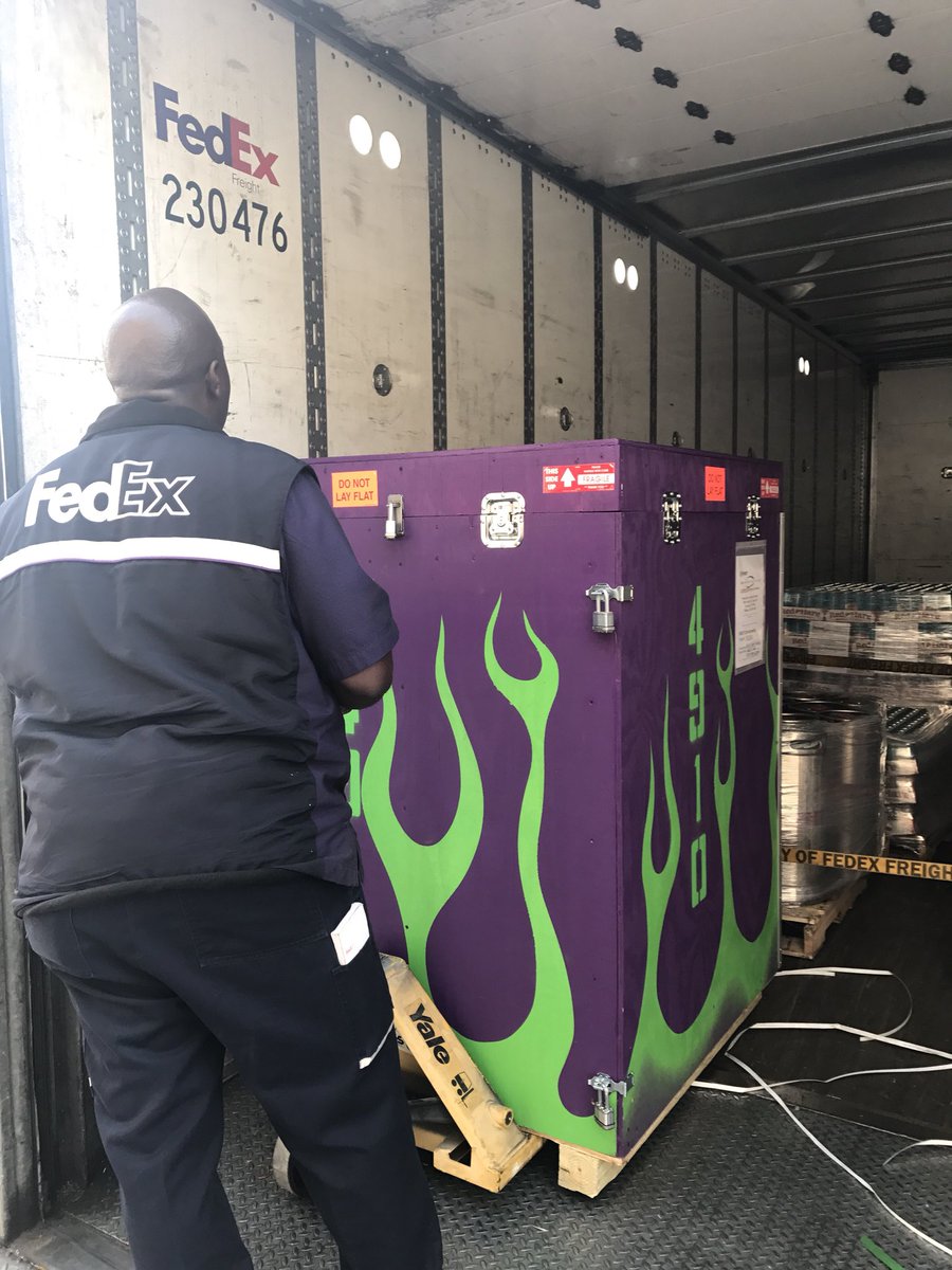 Hawking is on his way to #Houston and #firstchamps! Thank you @FedEx for sponsoring all @FRCTeams, @FIRSTweets and getting our bots there safely!