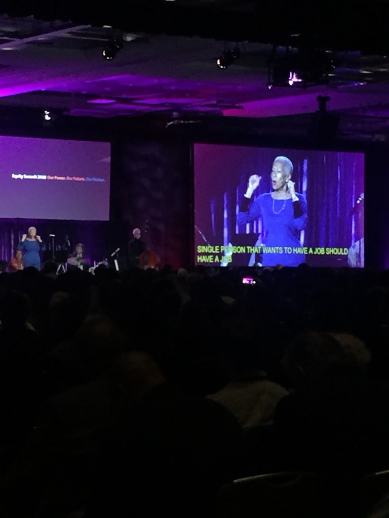 joycesood's tweet image. Every single person that wants to have a job should have a job to be able support their family.. and it’s gonna take #radicalimagination ~AngelaGloverBlackwell #EquitySummit2018 @policylink