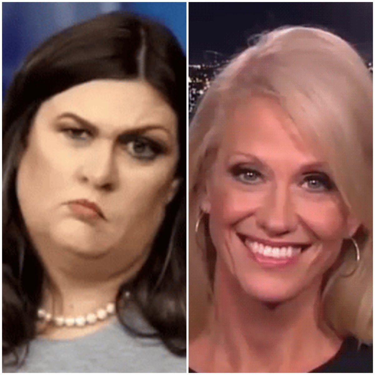 #2ThingsThatScareMeMost Sarah Huckabee Sanders And Kellyanne Conway.