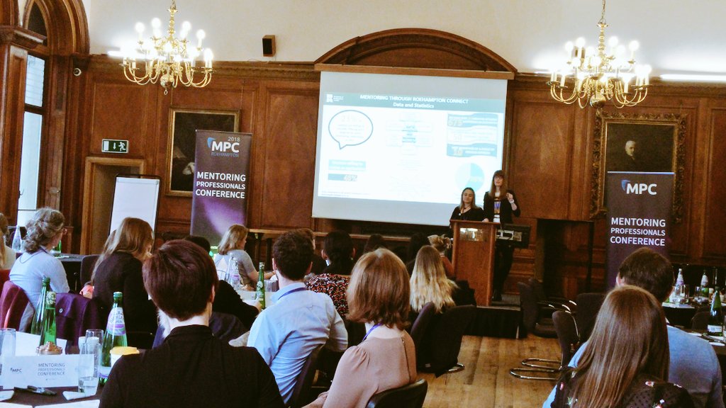 AluminatiNG's tweet photo. Sarah & Alice from @RoehamptonAlum @UORCareer share their experience and top tips from running their mentoring scheme as a joint team #2018MPC #mentoring #studentengagement #cooperation https://t.co/6RUnfIaTYK