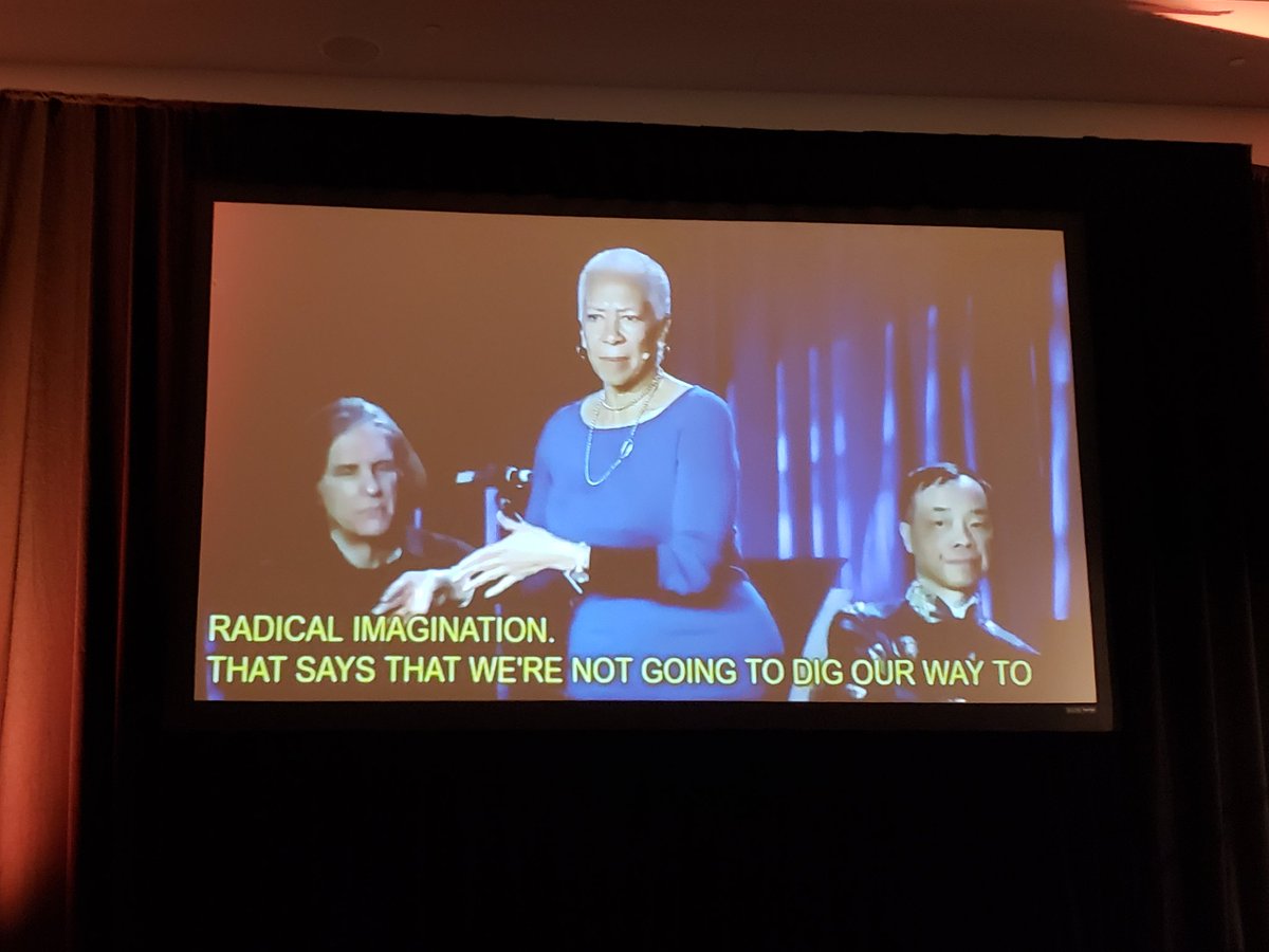 'To get where we need to go, we need radical imagination.' Angela Glover Blackwell @policylink @agb4equity #EquitySummit2018 #EquitySummit #policylink #justice #equity #Chicago #chitown #building #buildingamovement